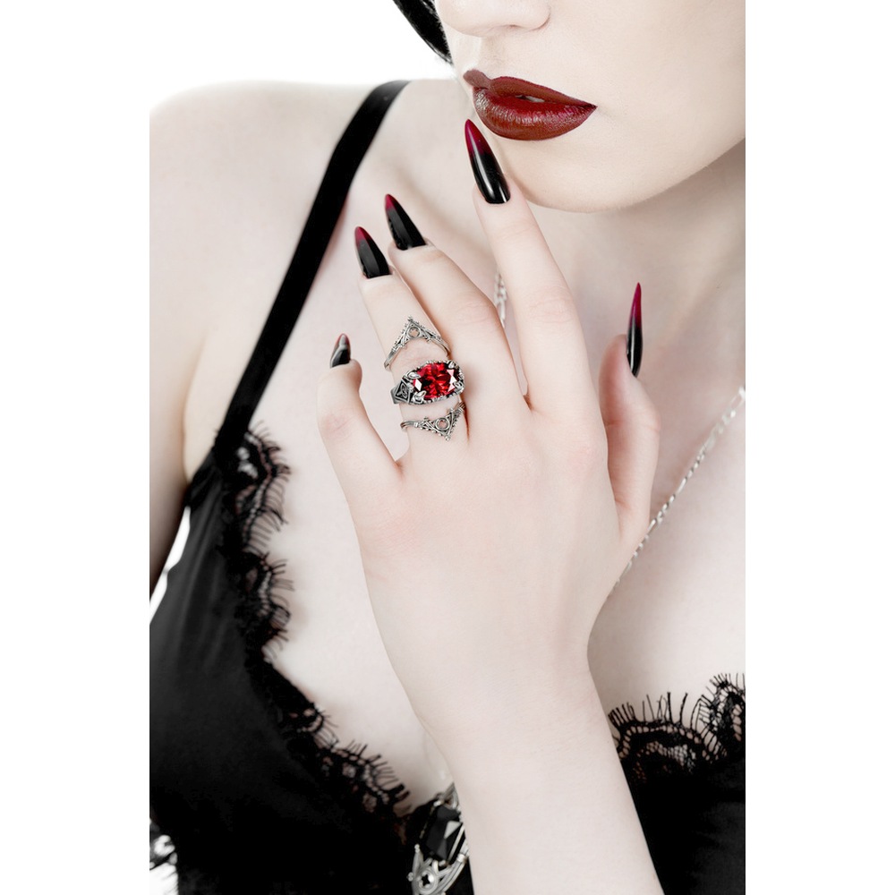 Restyle - Salvation Stacker Ring - Silver coloured